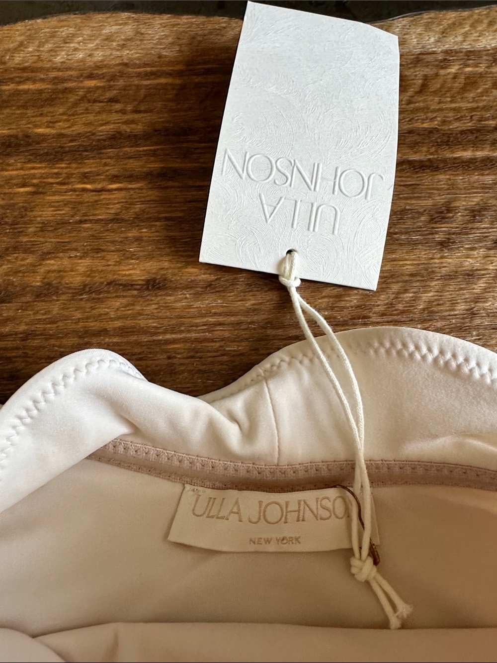 Ulla Johnson Cream Strapless Ruffle One-Piece Bathing Suit - Picture 6 of 10